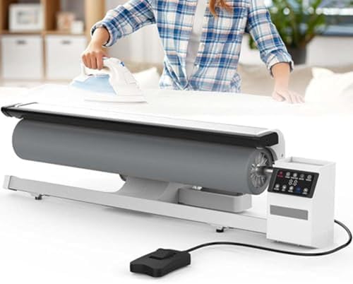 Decouvrez la repasseuse a rouleau au debit ajustable avec des commandes tactiles