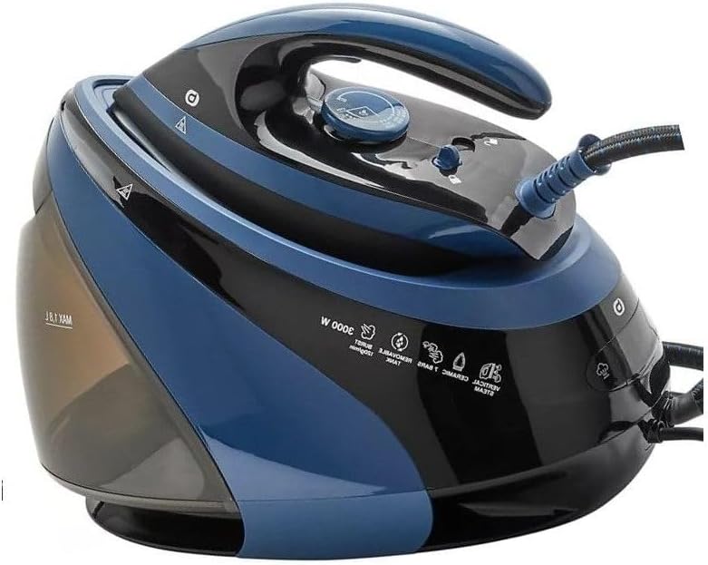 Decouvrez cette centrale vapeur avec arret automatique en coloris bleu et noir
