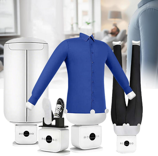 Le mannequin de repassage associe une partie textile en coton a un reglage de temperature