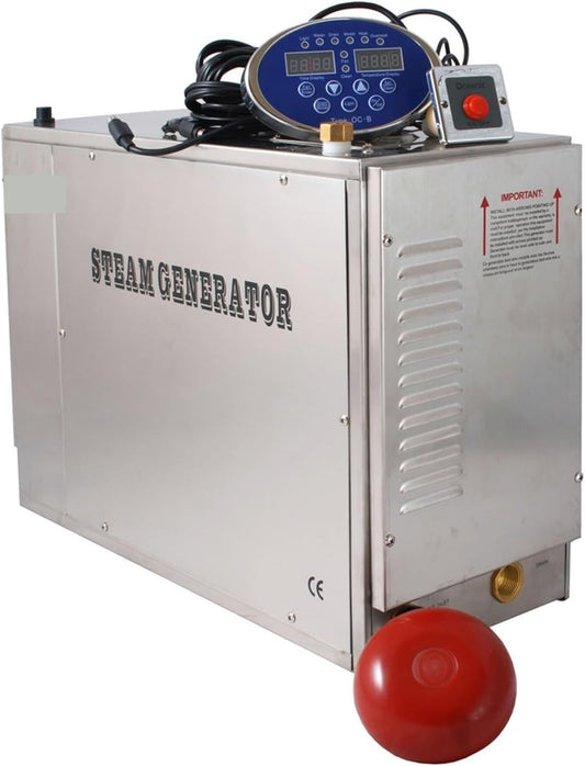 Un generateur de vapeur pour bain qui eclaire les plis en coloris gris